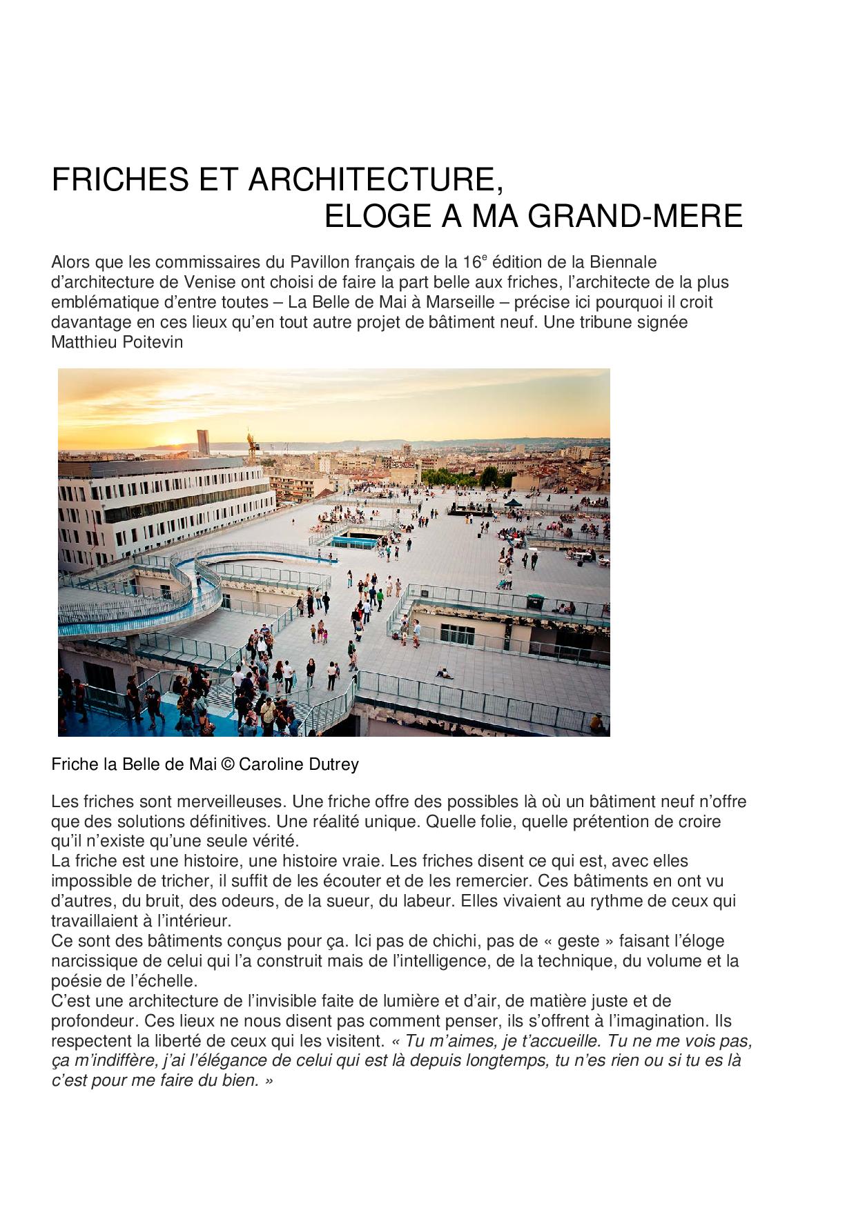 Éloge à ma grand-mère