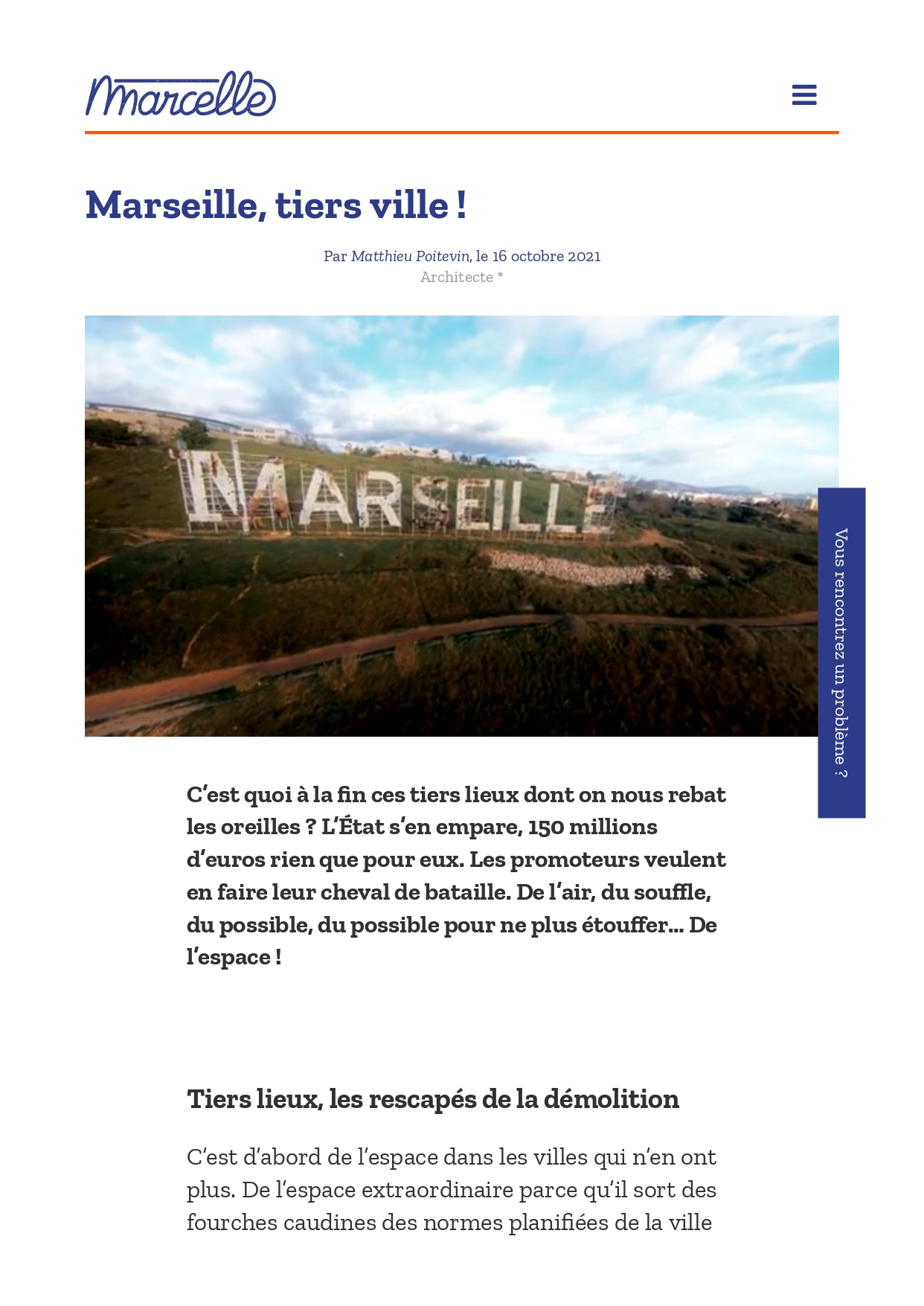 Marseille, tiers ville !