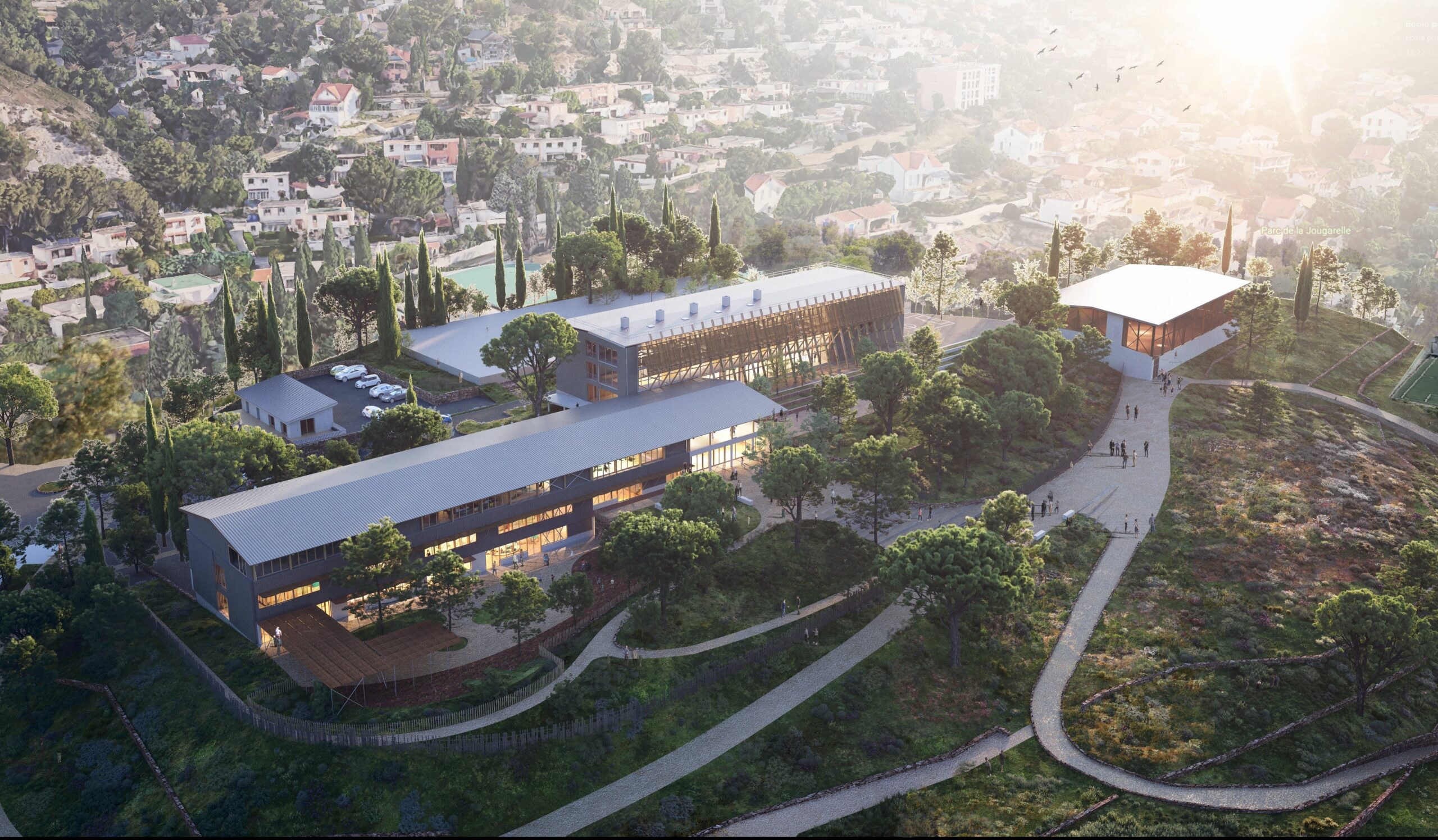 Vue aérienne - Ecole Saint André La Castellane