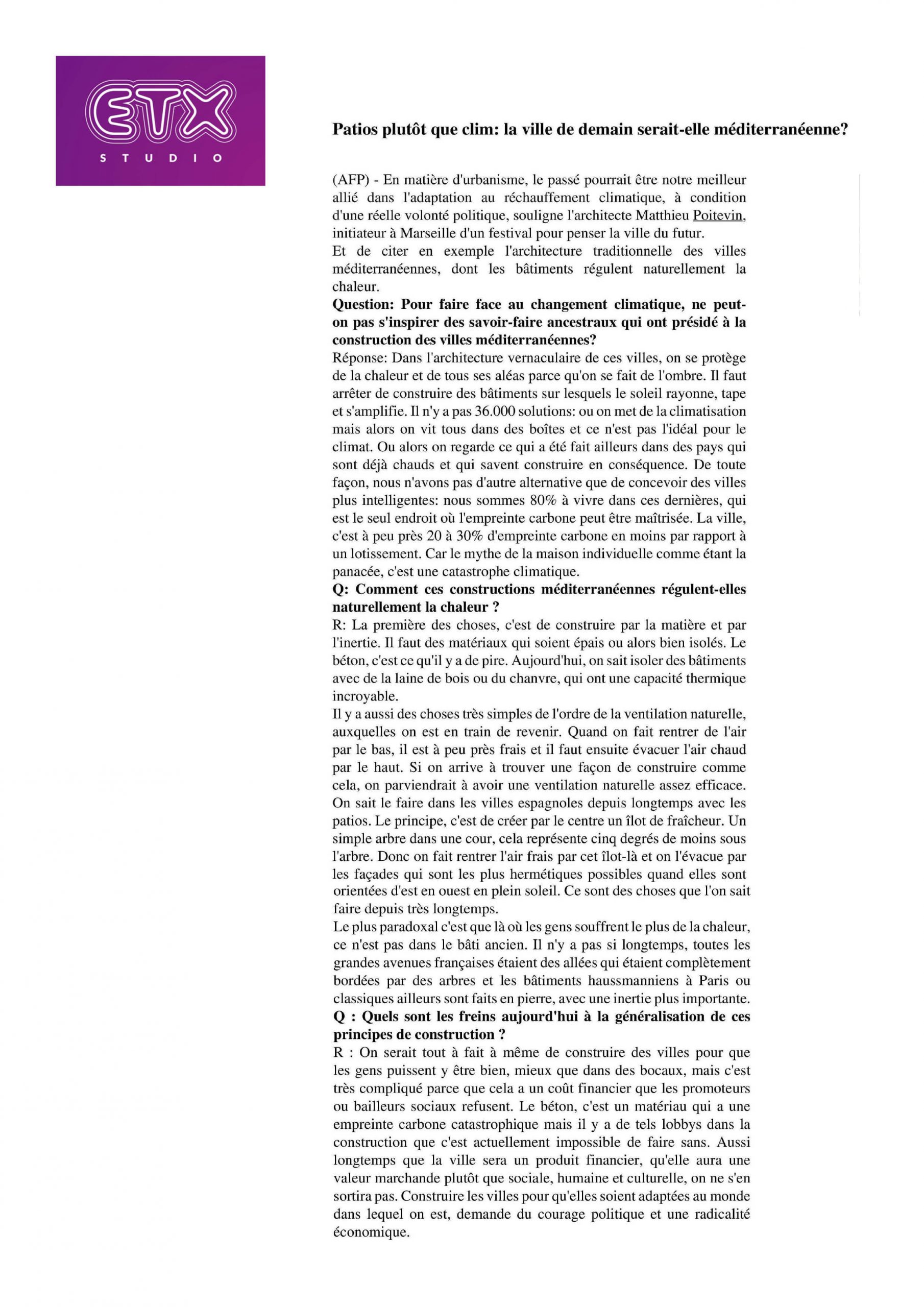 GTW STUDIO_27.08.23_Patios plutôt que clim : la ville de demain serait-elle méditerranéenne?