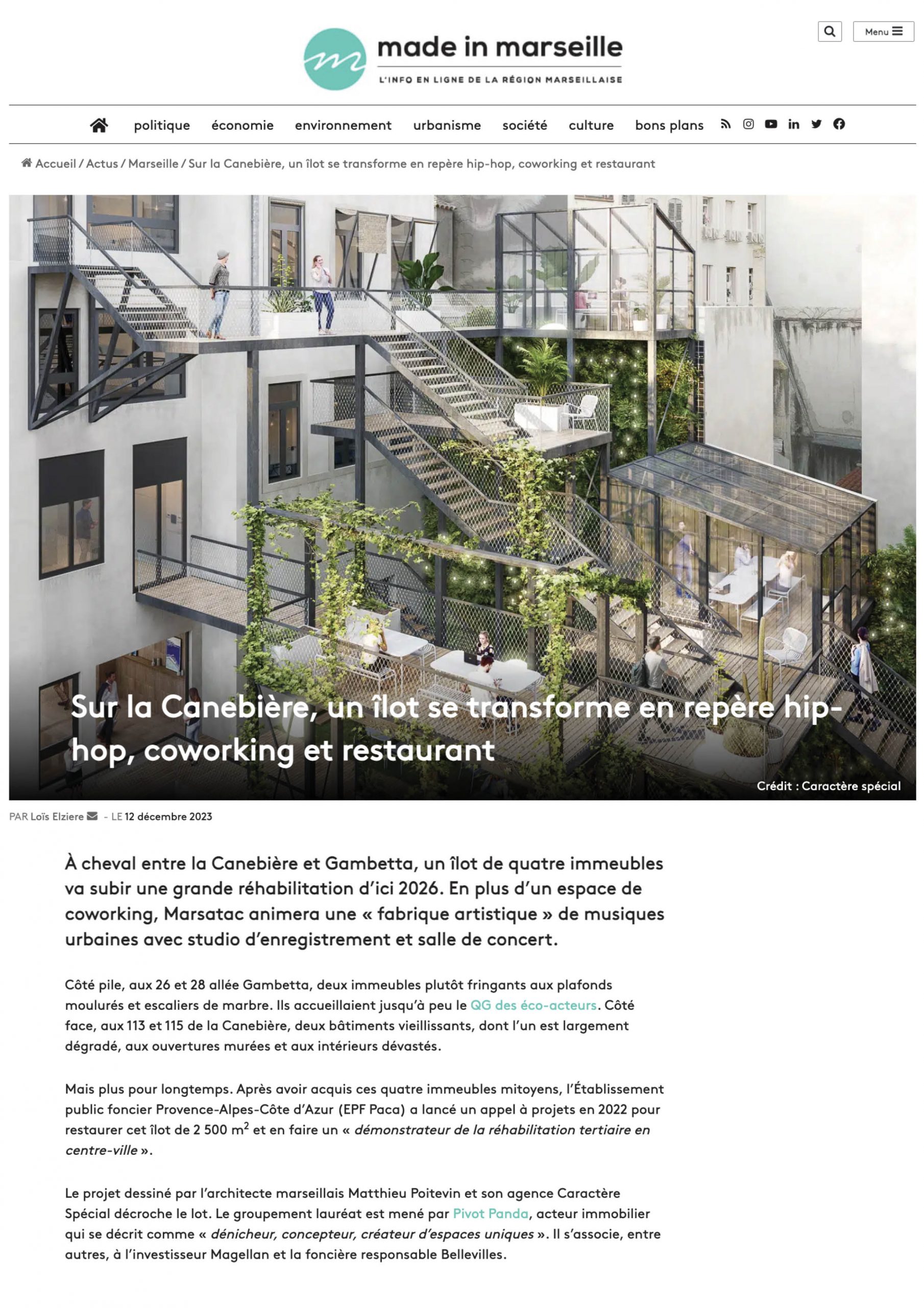 MADE IN MARSEILLE_12.12.23_Sur la Canebière, un îlot se transforme en repère hip-hop, coworking et restaurant