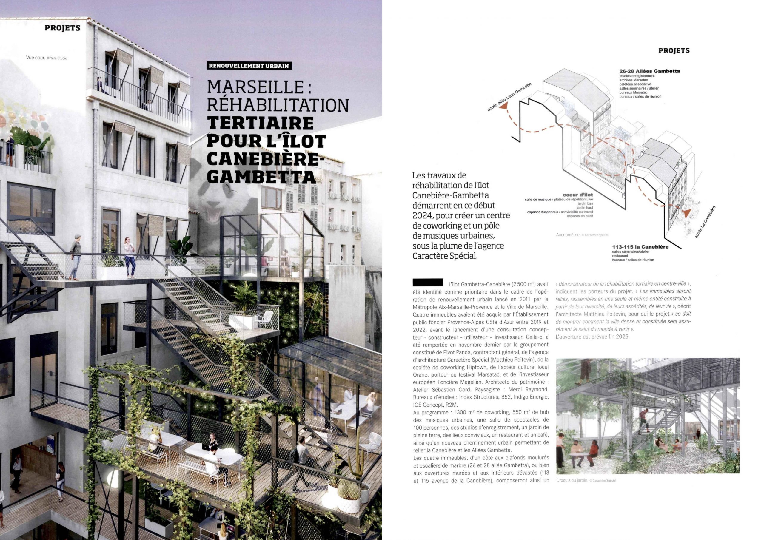 TRAITS URBAINS_02.24_Marseille : Réhabilitation  tertiaire pour l’îlot Canebière-Gambetta