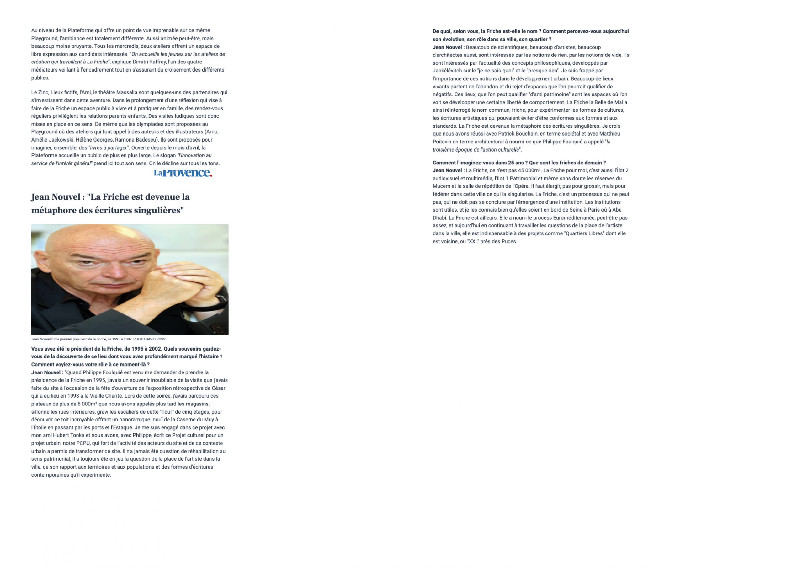 LA PROVENCE_09.12.17_Marseille : la Friche a 25 ans, l’âge de tous les possibles