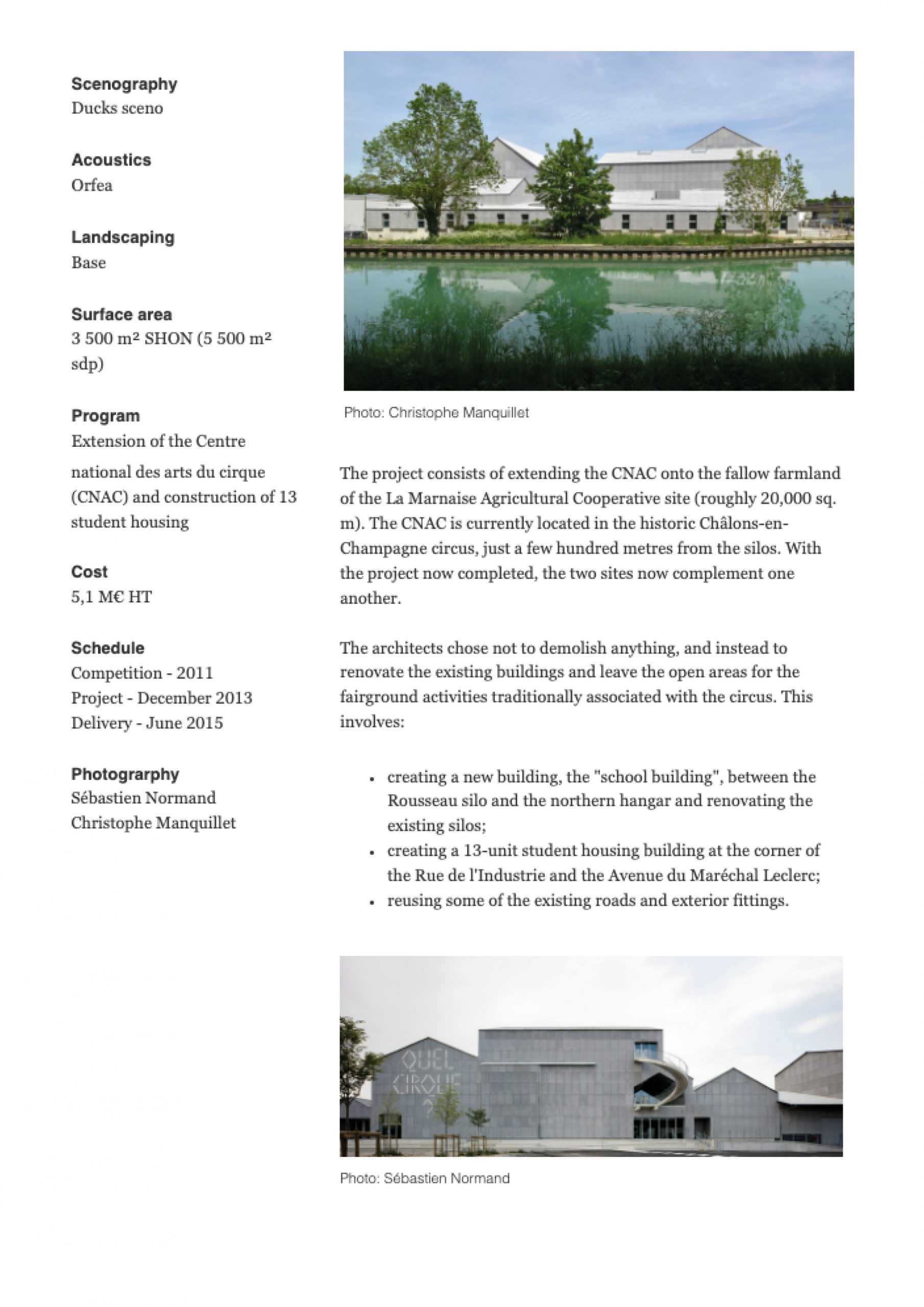 WORLS ARCHITECTS_03.11.15_CNAC – Centre National des Arts du Cirque