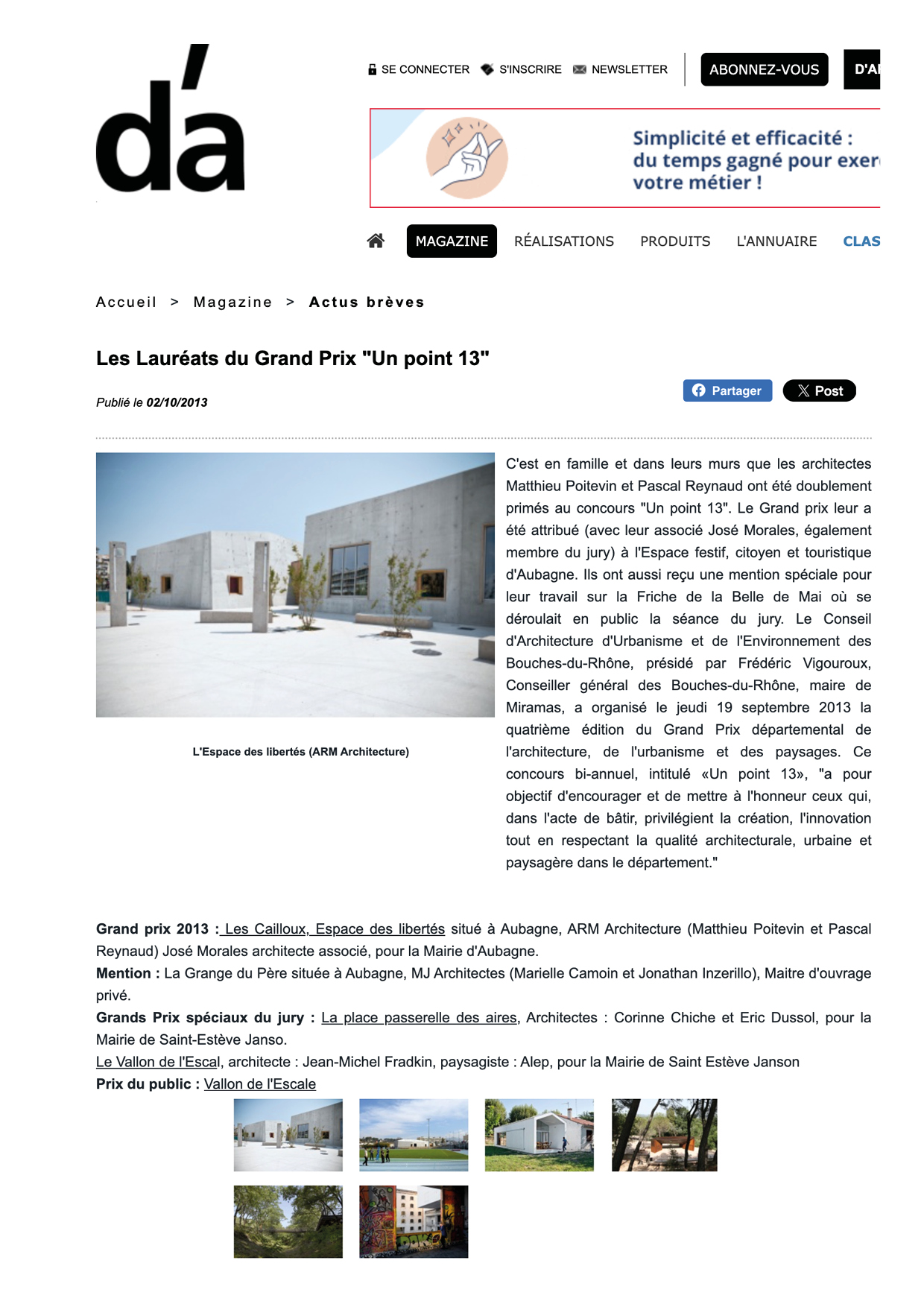 D’A_02.10.13_Les Lauréats du Grand Prix “Un point 13”