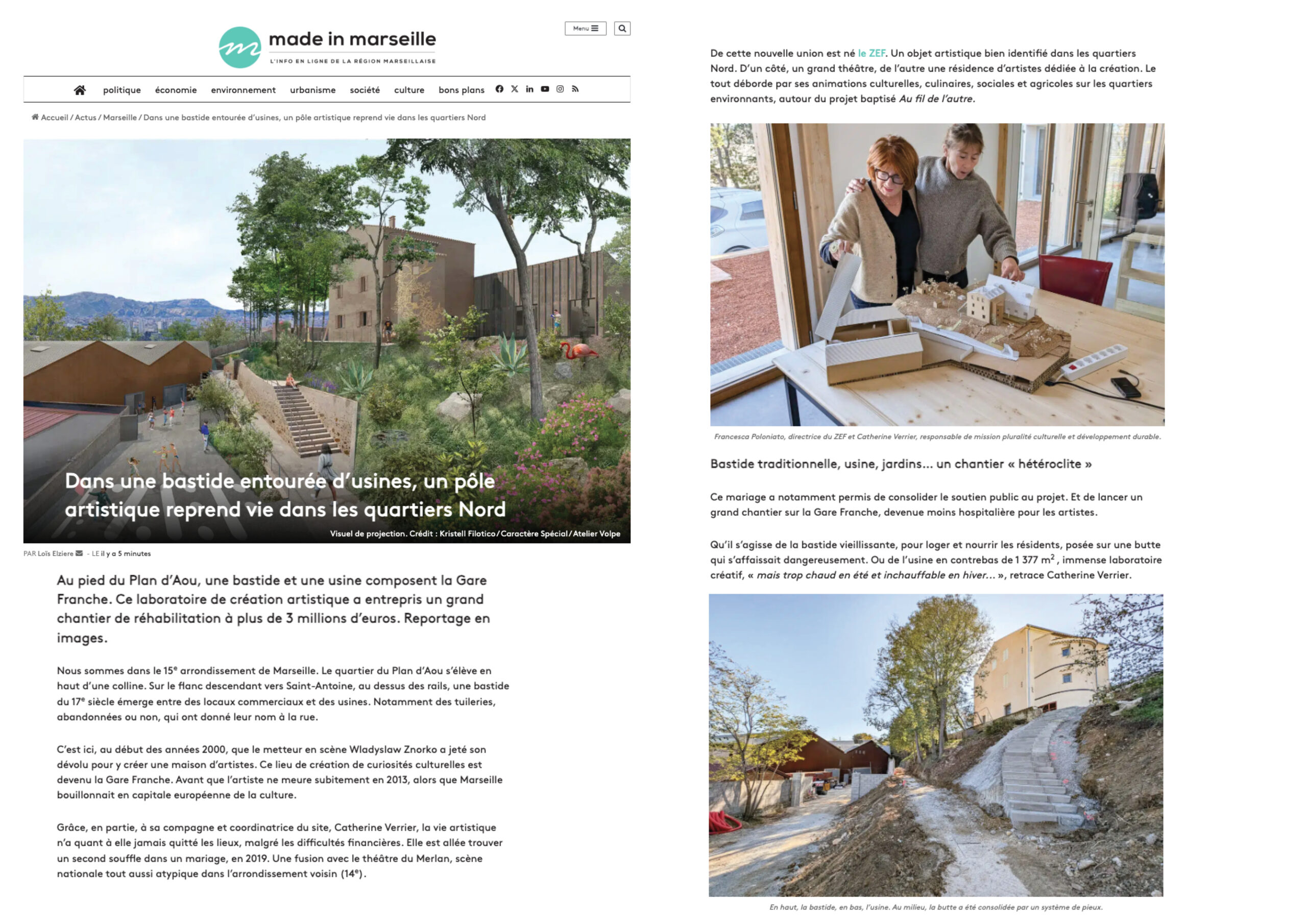 MADE IN MARSEILLE_18.11.2014_Dans une bastide entourée d’usines, un pôle artistique reprend vie dans les quartiers Nord