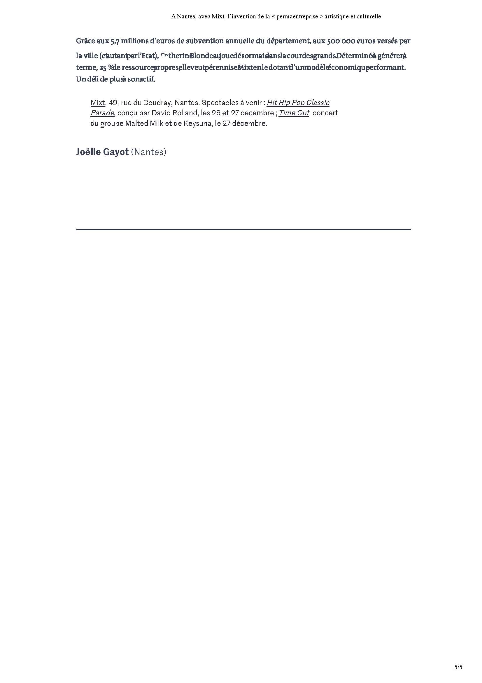 LE MONDE_24.12.2025_A Nantes, avec Mixt, l’invention de la “permaentreprise” artistique et culturelle
