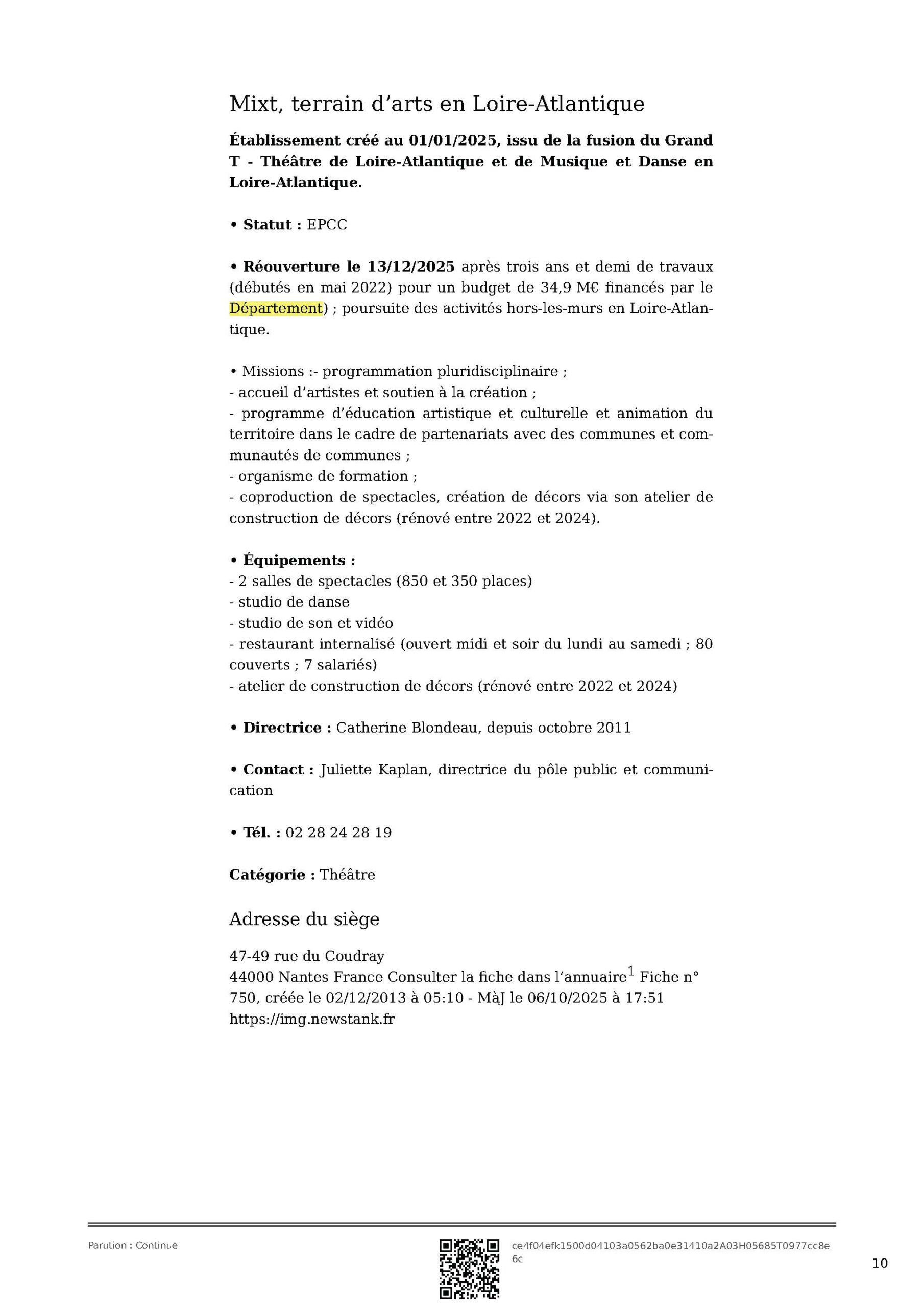 NEWS TANK CULTURE_06.10.25_Qu’il soit le lieu de toutes les mixités